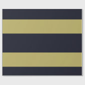 Horizontaal gestreept marinepapier en goud cadeaupapier (Vlak)