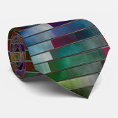 Horizontaal gestreepte kleurige stropdas (Opgerold)