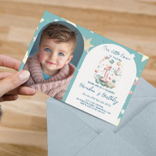 Horizontaal Hemelfeest 1e Verjaardagsfeest Kaart