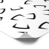 Horizontaal, Iridium, zwart Eel Pedestal Sign Poster (Hoek)