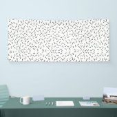 Horizontaal, Iridium, zwarte elbanner Spandoek (Beurs)