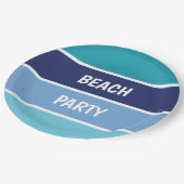 Horizontaal koelen Striped Papieren Bordje (Gekanteld)