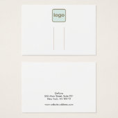 Horizontaal Logo White Hair Clip Display Visitekaartje (Voorkant /achterkant)