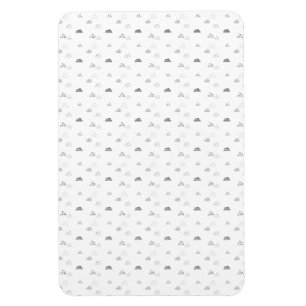 Horizontaal, middelgrijs magneet