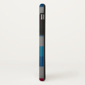 Horizontaal modern Bordeaux lijnen patroon Case-Mate iPhone Case (Achterkant/links)