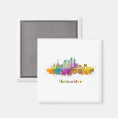 horizontaal montevideo acuarela magneet (Voorkant / Achterkant)