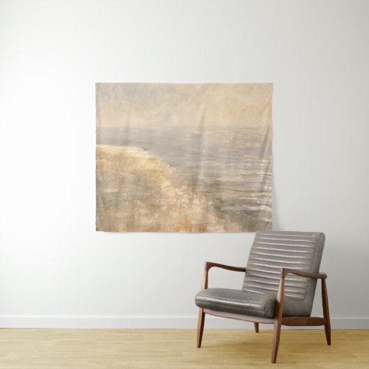 Horizontaal neutraal Abstract minimalistisch wandt Wandkleed (In Situ (horizontaal))