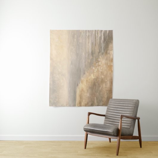 Horizontaal neutraal Abstract minimalistisch wandt Wandkleed (In situ)