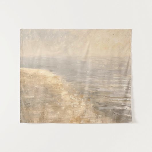 Horizontaal neutraal Abstract minimalistisch wandt Wandkleed (Voorkant (horizontaal))