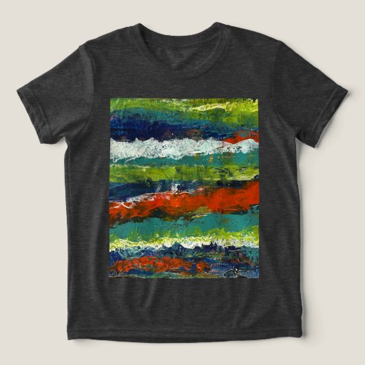 horizontaal patroon Tri-Blend shirt (Design voorkant)