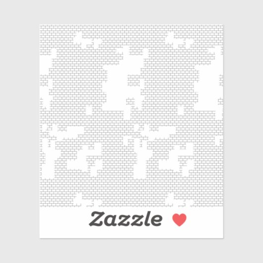 Horizontaal, porselein, SeaCustom-Cut vinyl Sticke Sticker (Vel)