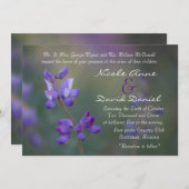 horizontaal veld Lupine-uitnodiging Kaart (Voorkant / Achterkant)