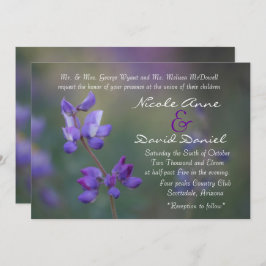 horizontaal veld Lupine-uitnodiging Kaart