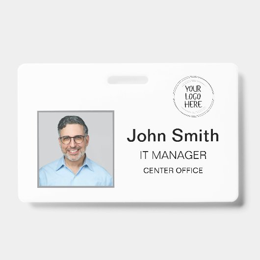 Horizontaal wit ID-badge Badge (Voorzijde)