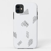 Horizontaal, zilveren krijt Case-Mate iPhone case (Achterkant)