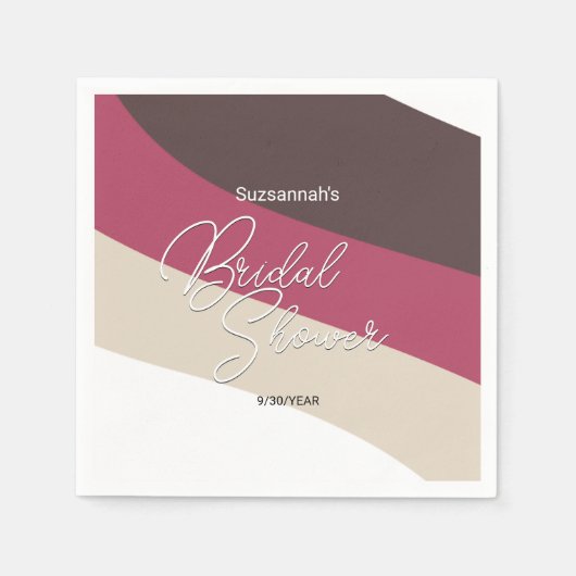 Horizontaalstreams voor chocolade-crème servet (Voorkant)