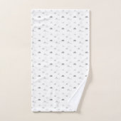 Horizontal, gris moyen (Serviette à main)