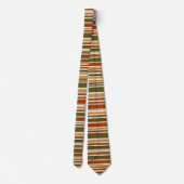 horizontal   stripes in  retro autumn mood  stropdas (Achterkant)