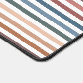 Horizontal Terracotta and Teal Stripes (Coin)