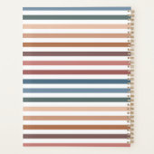 Horizontal Terracotta and Teal Stripes Planner (Achterkant)
