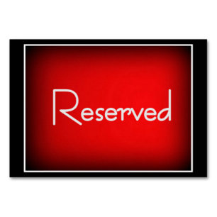 Horizontale 3,5-inch x 5-inch tafelkaart gereserve kaart