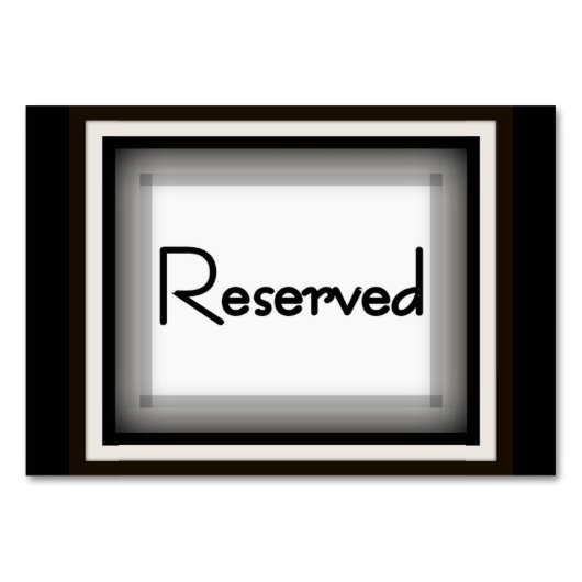 Horizontale 3,5" x 5" tafelkaart, Basic "Gereserve Kaart (Voorkant)