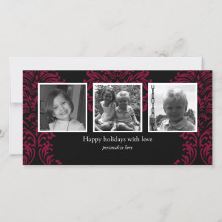 Horizontale 3 fotokaart feestdagenkaart