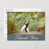 Horizontale aangepaste trouwfoto Dank u Briefkaart (Voorkant / Achterkant)