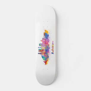 horizontale baltimore acuarela skateboard