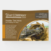 Horizontale Bruine & Gele Wand Logo Banner (Horizontaal)