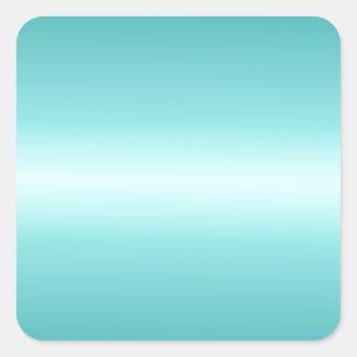 Horizontale Celeste en Blauwgroen Gradiënt Vierkante Sticker