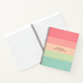 Horizontale ColorBlock Stripe Monogram Notitieboek (Binnen)