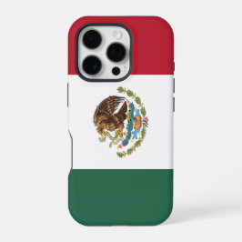 Horizontale driekleur Mexico Vlag Wapenschild Adel iPhone 16 Pro Hoesje