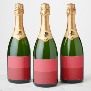 Horizontale dubbele textuur tomaat rode labels (Cu Sparkling Wijnetiket