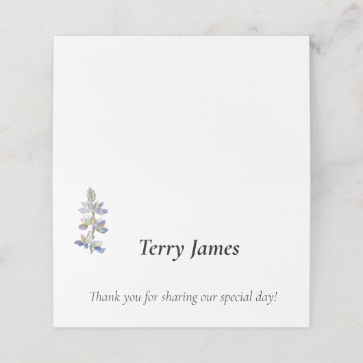  horizontale Fold Folded Place Card (Buitenkant ongevouwen)