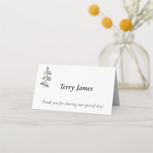  horizontale Fold Folded Place Card (Voorkant)