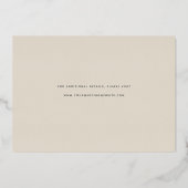 Horizontale Folie | De foto bewaart de Datum Folie Uitnodiging (Achterkant)