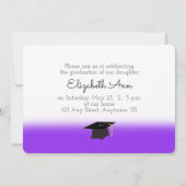 Horizontale Foto Afstuderen Paarse Klasse van 2017 Kaart (Achterkant)