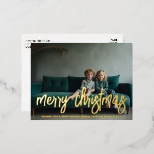 Horizontale foto - divers kerstscript - folie feestdagen briefkaart