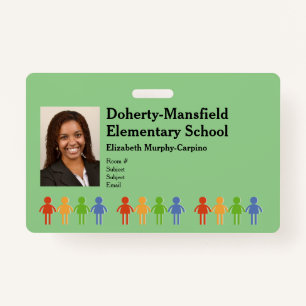Horizontale foto-ID School Security Badge