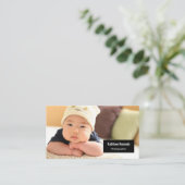Horizontale fotograaf Baby Fotograaf Modern minima Visitekaartje (Staand voorkant)