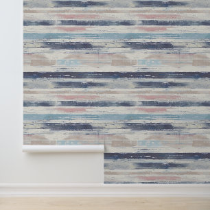 Horizontale geschetste artistieke lijnen oceaan kl behang