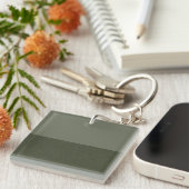 Horizontale Gesplitste Moss Groene Sleutelhanger – (Voorkant Rechts)