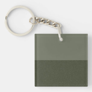 Horizontale Gesplitste Moss Groene Sleutelhanger –