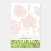 Horizontale grens met rode papaver post-it® notes (Voorkant)