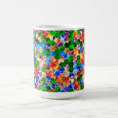Horizontale hexagonen in Piecewise Dot 15oz Mok (Center)