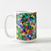 Horizontale hexagonen in Piecewise Dot 15oz Mok (Links)