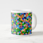 Horizontale hexagons met Piecewise Dot 20oz Mok (Voorkant rechts)