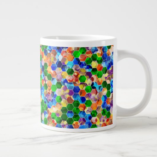 Horizontale hexagons met Piecewise Dot 20oz Mok (Rechts)