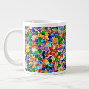 Horizontale hexagons met Piecewise Dot 20oz Mok